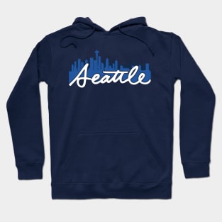 Seattle Skyline Cursive Hoodie